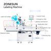 ZS-TB823 Automatic Horizontal Wrap Around Labeler Tube Bottle Labeling Machine