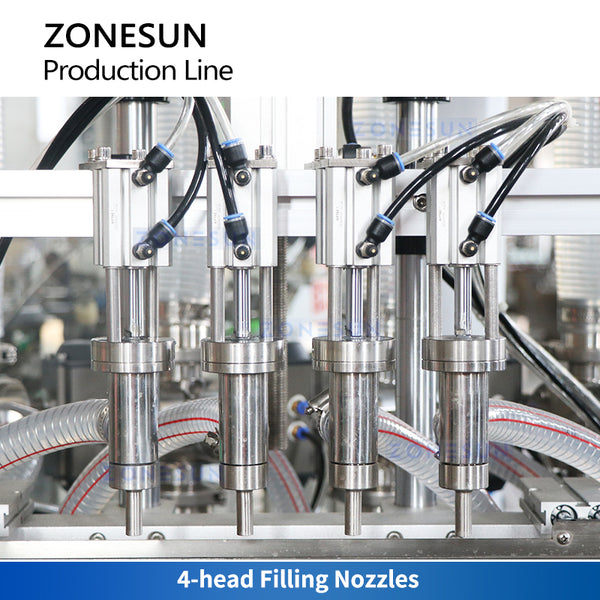 ZONEUSN ZS-FALU3 Thick Paste Sauce Bottle Unscrambler Washer Filling Capping Labeling Machine