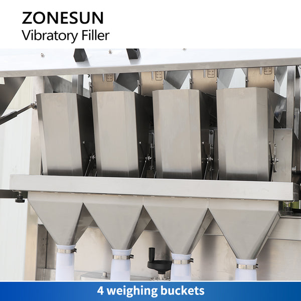 ZONESUN Automatic Particle Granule Filling Machine Vibratory Weighing ZS-GW5