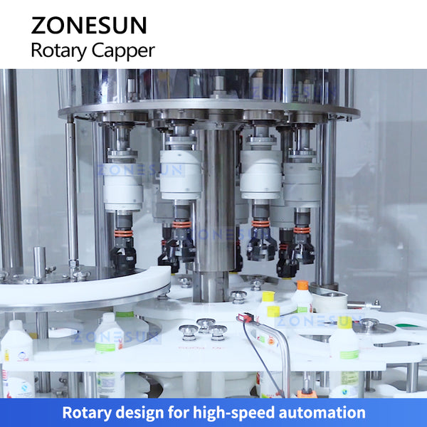 ZONESUN High Speed Rotary Capping Machine with Cap Elevator ZS-XG440Q