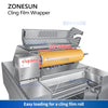 ZONESUN Automatic Food Tray Wrapper Cling Film Wrapping Machine  ZS-CW25