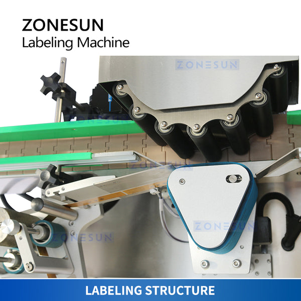 ZONESUN ZS-TB140 High Speed Vertical Star Wheel Round Bottle Labeling Machine ZS-TB140