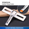 ZONESUN Manual Leather Belt Rolling Machine Shoulder Strap Leather Laminating Folding Machine ZS-LSF1