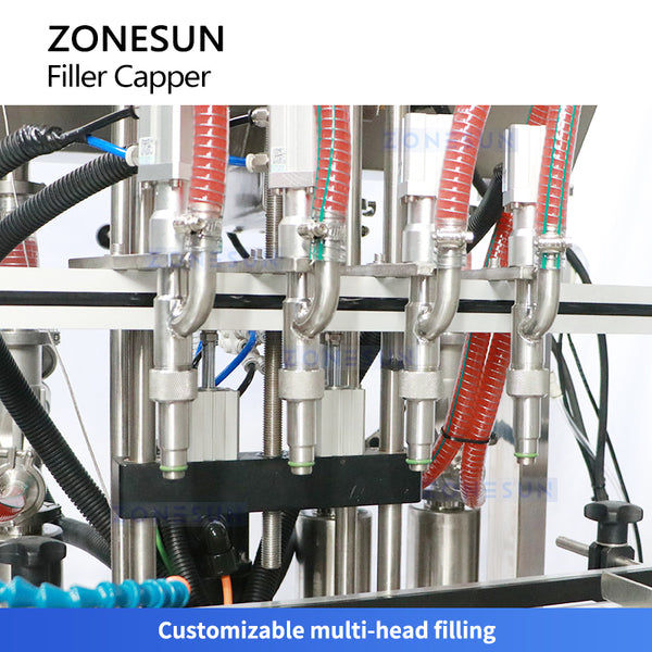 ZONESUN Piston Filling Steam Vacuum Capper Sealing Machine ZS-FAL180B10