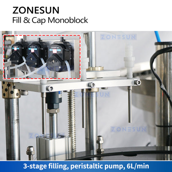 ZONESUN Automatic High Speed Bottle Cap Filling and Capping Machine ZS-AFC28