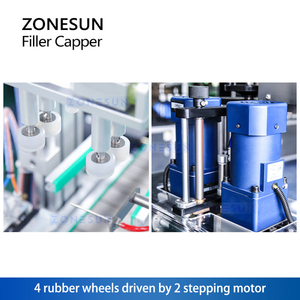 ZONESUN Desktop Monoblock Magnetic Pump Filling and Capping Machine ZS-DTFC4