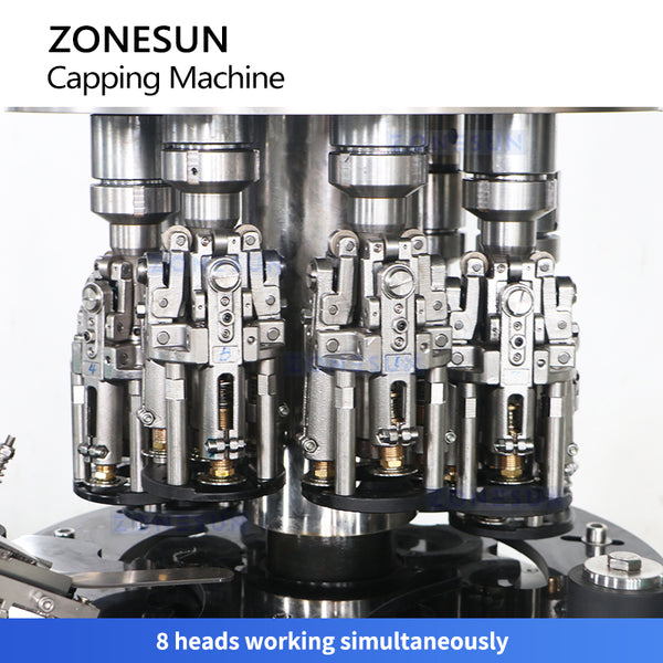 ZONESUN ZS-XG440C8 Automatic ROPP Capping Machine with Cap Feeder