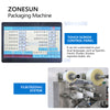 ZONESUN ZS-HYS350U Horizontal Automatic Bag Sealing Packaging Machine with Material Unscrambler