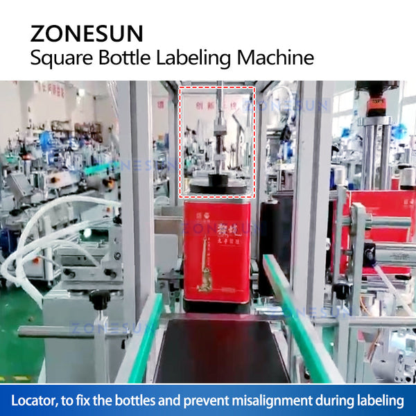 ZONESUN ZS-SL25 Square Flat Bottle Wrap-around One Circle Labeling Machine