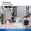 ZONESUN ZS-AFC450-2 Automatic Peristaltic Pump Liquid Filling Capping Machine