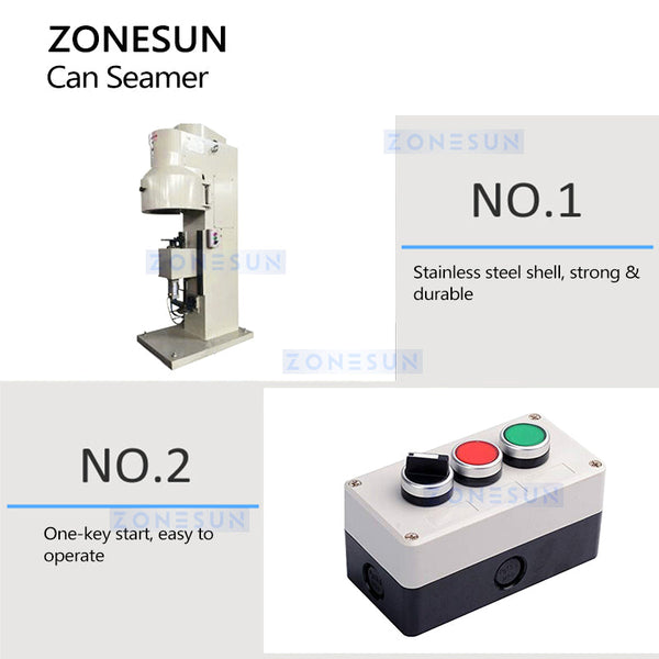 ZONESUN ZS-CS1 Large-sized Cylindrical Cans Can Seamer Machine