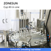 ZONESUN ZS-AFS02 Plastic Cup Piston Pump Filling and Sealing Machine