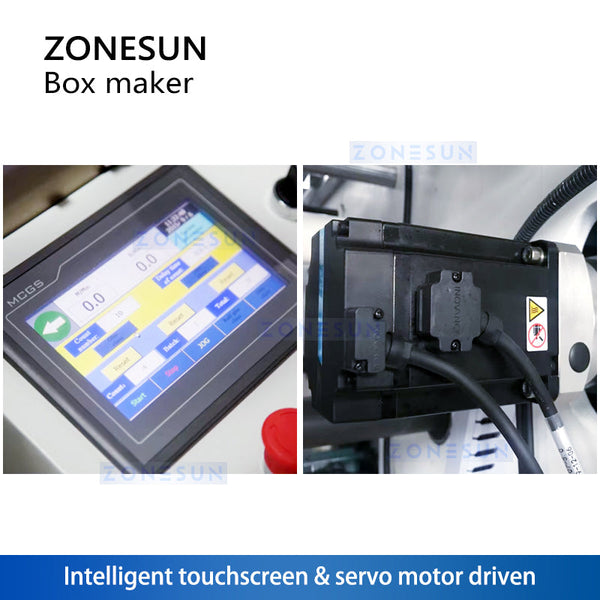 ZONESUN ZS-HBM800 Burger Box Folding Packaging Machine