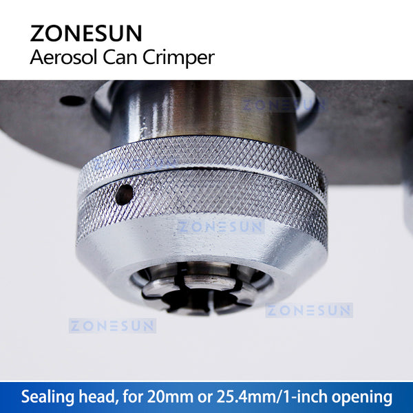 ZONESUN Manual Aerosol Can Sealing Machine Spraying Bottle Sealer Can Crimper ZS-YG25