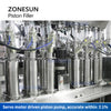 ZONESUN Automatic Piston Filler 12 Heads Thick Paste Filling Machine Servo Pump ZS-YT12T-12PX