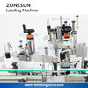 ZONESUN ZS-TB822R Automatic Round Bottle Neck and Body Wraparound Labeling Machine