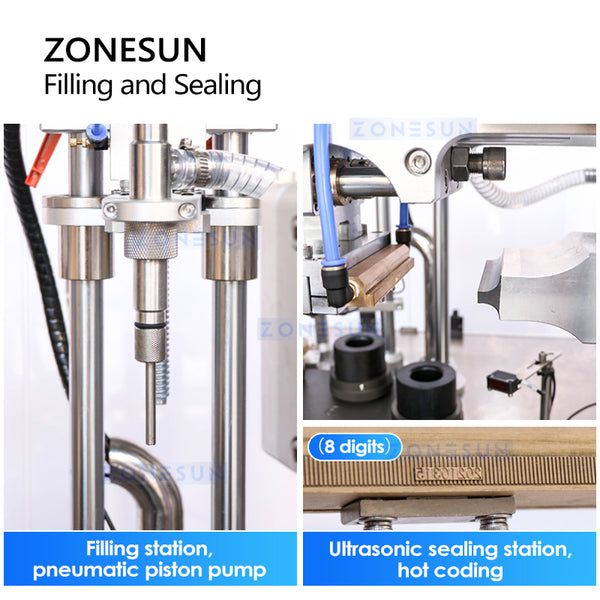 ZONESUN ZS-FS009U Automatic Soft Tube Paste Filling Ultrasonic Sealing Machine