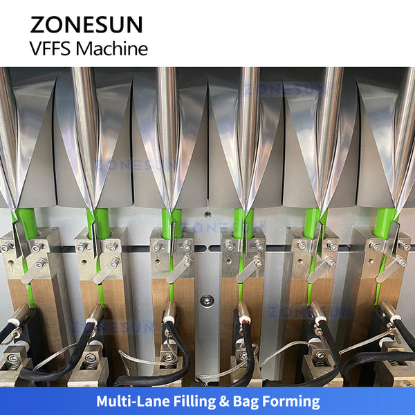 ZONESUN ZS-FSFM6 6 Lane Back Sealing Integrated Powder Packaging Machine