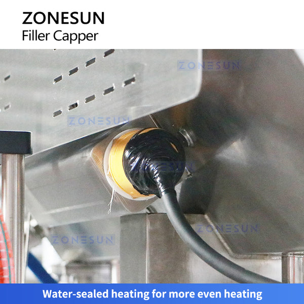 ZONESUN Piston Filling Steam Vacuum Capper Sealing Machine ZS-FAL180B10