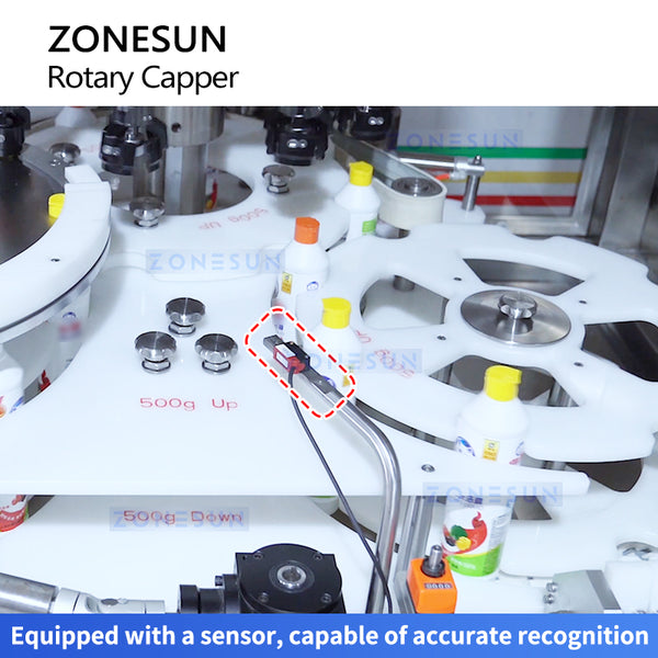 ZONESUN High Speed Rotary Capping Machine with Cap Elevator ZS-XG440Q