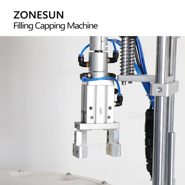 ZONESUN ZS-AFC1S Automatic Liquid Filling Capping Machine with Turntable Conveyor Magnetic Pump