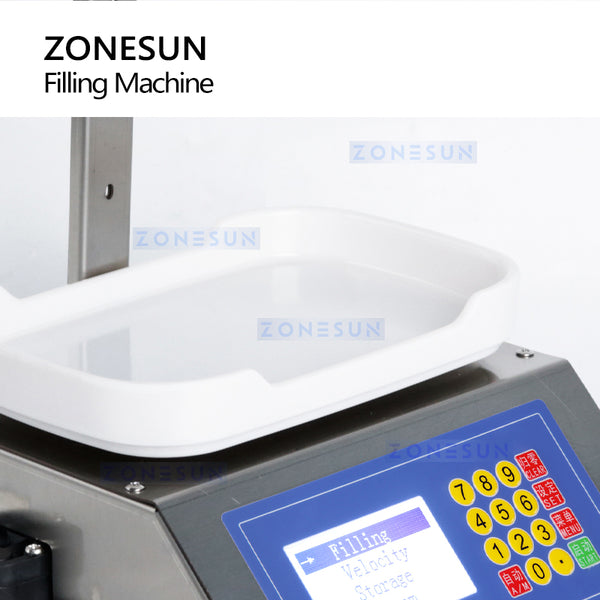 ZONESUN 5-1000g Semi Automatic Diaphragm Pump Weighing Filling Machine ZS-M1080S