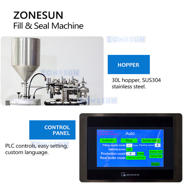 ZONESUN ZS-FSAP16 Automatic Paste Filling Tube Edge Folding Sealing Machine