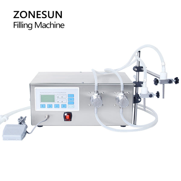 ZONESUN ZS-MPZ2 Semi-automatic 2 Nozzles Semi Automatic Magnetic Pump Liquid Filling Machine