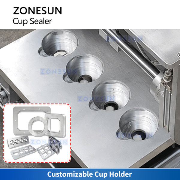 Zonesun ZS-FK4D Semi Automatic Cup Sealing Machine Yogurt Cup Sealer