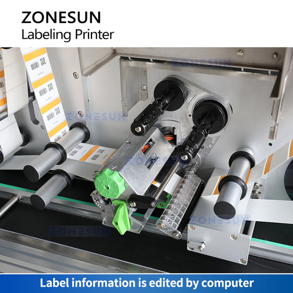 ZONEUSN Automatic Flat Top Labeling Machine with Label Printer ZS-TB160PO