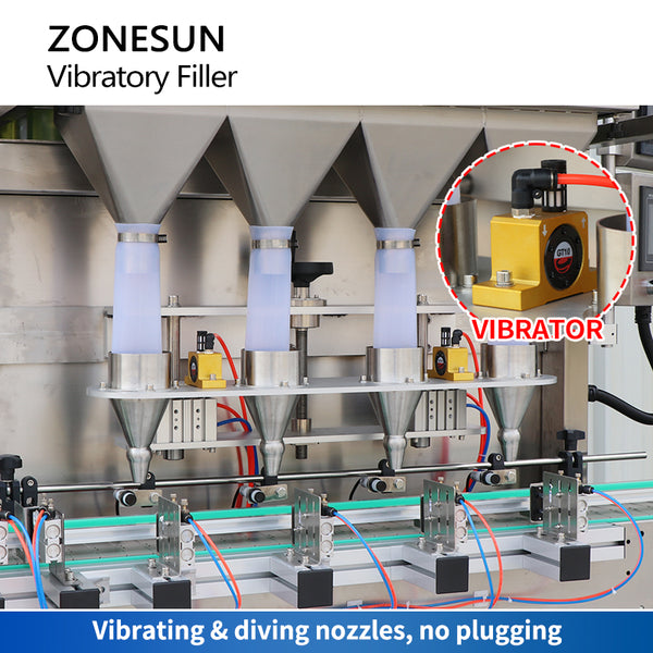 ZONESUN Automatic Particle Granule Filling Machine Vibratory Weighing ZS-GW5