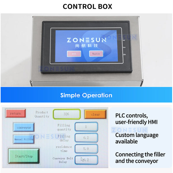 ZONESUN Automatic Digital Control Partical Filling Machine ZS-PFC500