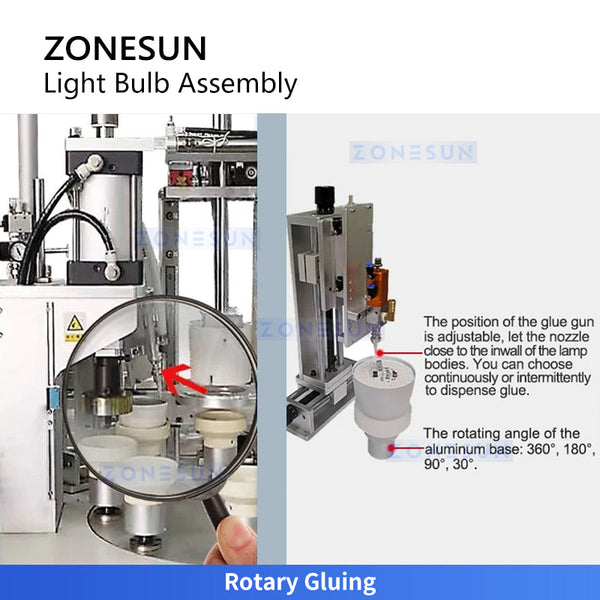 Zonesun ZS-DPA8 LED Light Assembly Machine Bulb Manufacturing