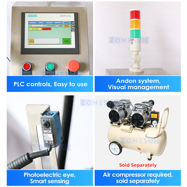 ZONESUN ZS-XG445 Automatic Trigger Pump Bottle Capping Machine With Cap Vibratory Feeder