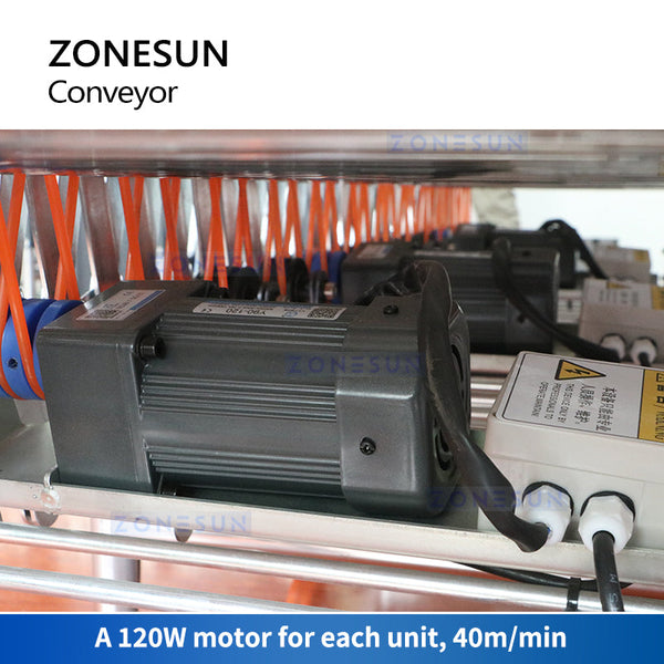 ZONESUN ZS-FCO600 Flexible Expandable Roller Conveyor O Belts