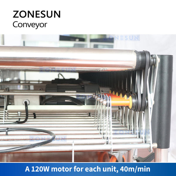 ZONESUN ZS-FCV600 Flexible Extendable Roller Conveyor V Belt