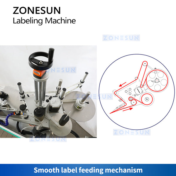 ZONESUN Automatic Tapered Label Applicator Bottle Labeling Machine Conical Container ZS-DT212