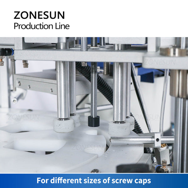 ZONESUN ZS-FAL180Z2 Magnetic Pump Liquid Filling Capping Round Bottle Labeling Machine With Bottle Unscrambler