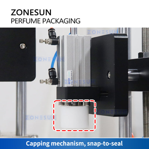 ZONESUN ZS-AFC7C Perfume Sample Bottle Filling Pressing Machine with Bowl Feeder