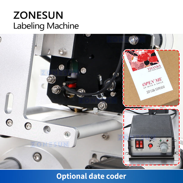 ZONESUN ZS-TB150P2 Automatic Self-adhesive Sticker Flat Surface Labeling Machine