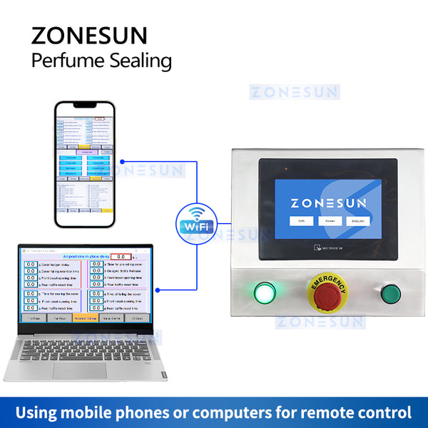 ZONESUN ZS-YG11V Automatic Perfume Bottle Crimping Machine with Cap Feeder