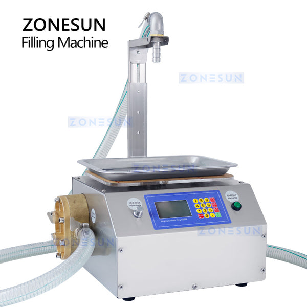 ZONESUN ZS-GPGT1C Gear Pump Semi-Automatic Honey Weighing And Filling Machine