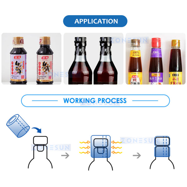 ZONESUN ZS-SXRS1 Automatic Bottle Capsule Cap Heat Shrinking Machine