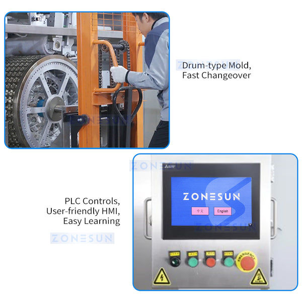 ZONESUN Automatic Laundry Pods Paker Washing Pods Water Soluble Packaging Equipment ZS-NZC350