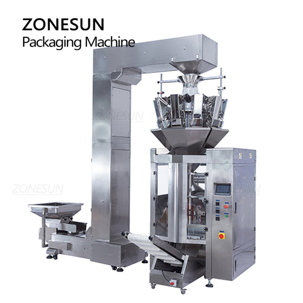 ZONESUN ZS-FS420 Automatic 10 Heads Vertical Packaging Machine Weighing Filling Sealing Machine