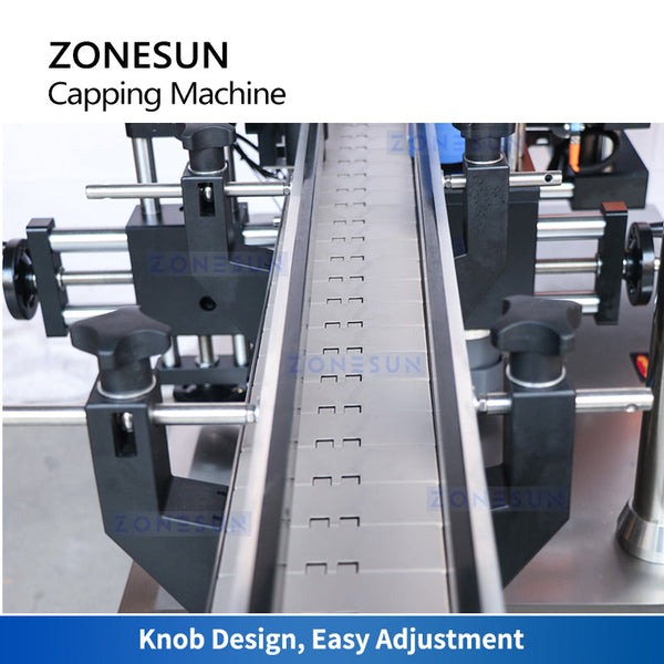 ZONESUN ZS-XG440T Automatic Servo Motor Capping Machine with Cap Feeder