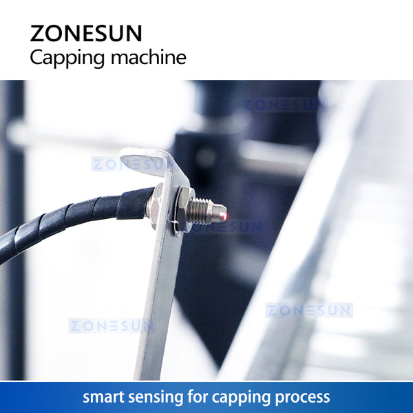 ZONESUN Automatic Jerrycan F-style bottle Capping Machine with Cap Elevator ZS-XG441F