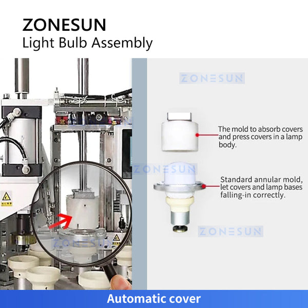 Zonesun ZS-DPA8 LED Light Assembly Machine Bulb Manufacturing