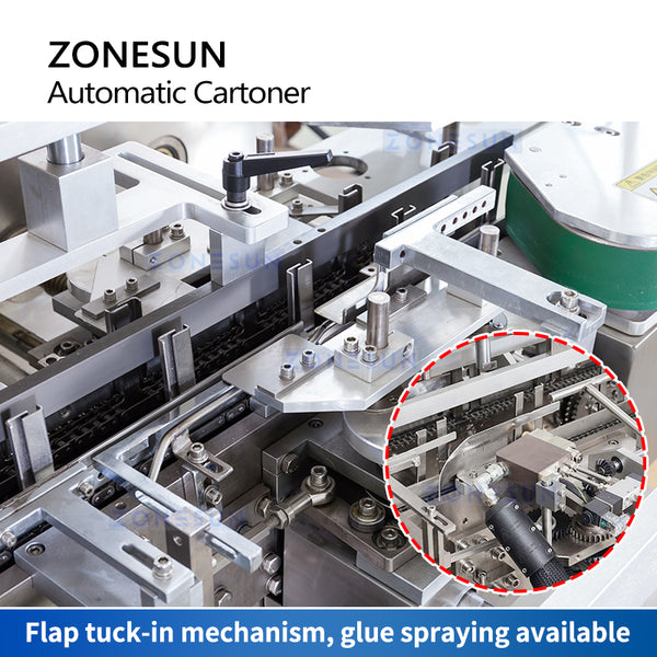 ZONESUN Automatic Cartoner Carton Folder Gluer Folding Gluing Machine ZS-ZH120 Cartoning Machine