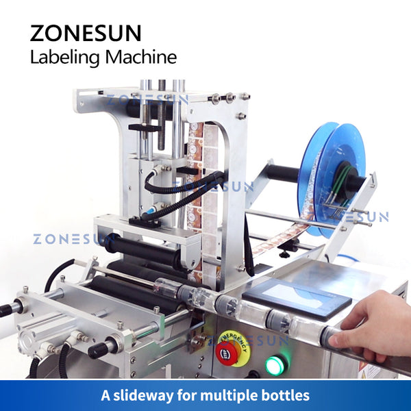 ZS-TB101 Tabletop Round Bottles  Labeling Machine with Printer